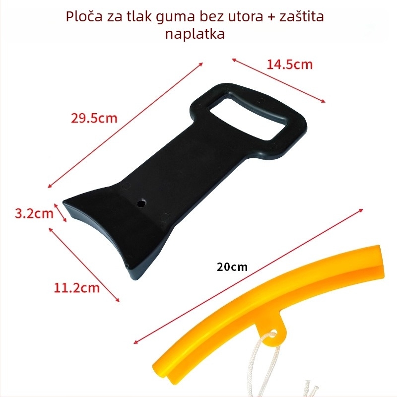 Polikarbonatna ploča za pritisak gume – alat za instalaciju za gume niskog profila, 1 kom.