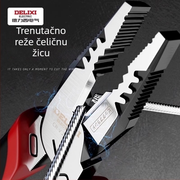 Delixi ekscentrične kliješta, industrijske klase, štede snagu, kliješta za žicu s igličastim vrhom, 6–8–9 inča