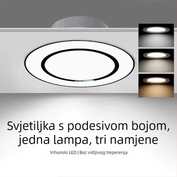 Carpell LED trobojno podesiva ugrađena svjetiljka za dnevni boravak, 5W/7W/7.5W, aluminijsko kućište, 4000K, CRI 90+, skrivena instalacija