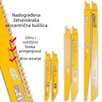 Lama za reciproknu pilu za metal i aluminij – produžena duljina, zakrivljeni zubi, grubi i fini zubi, prijenosna ručna pila