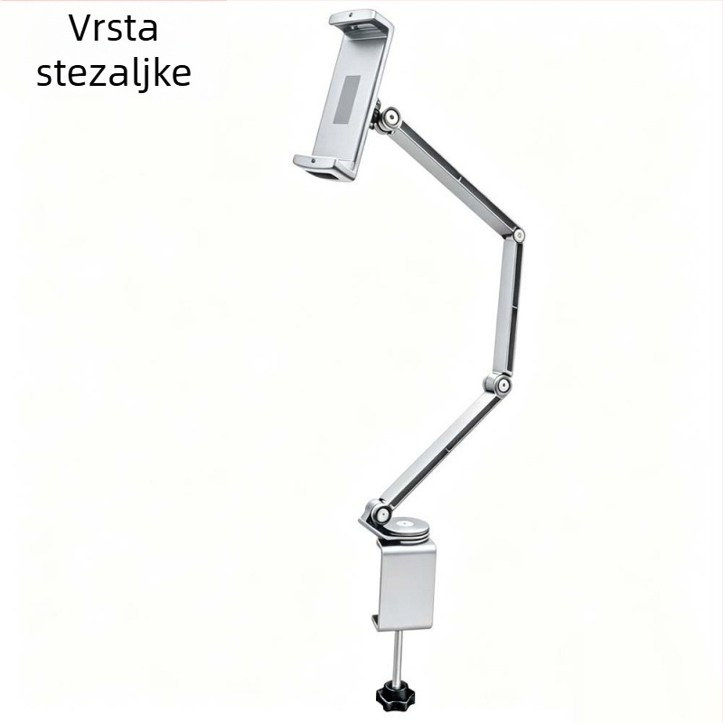 Držač za mobitel od aluminijske legure s magnetom, nosač za tablet, višenamjenski cantilever-stalak, sklopiv i pogodan za skladištenje, rotacija 360°