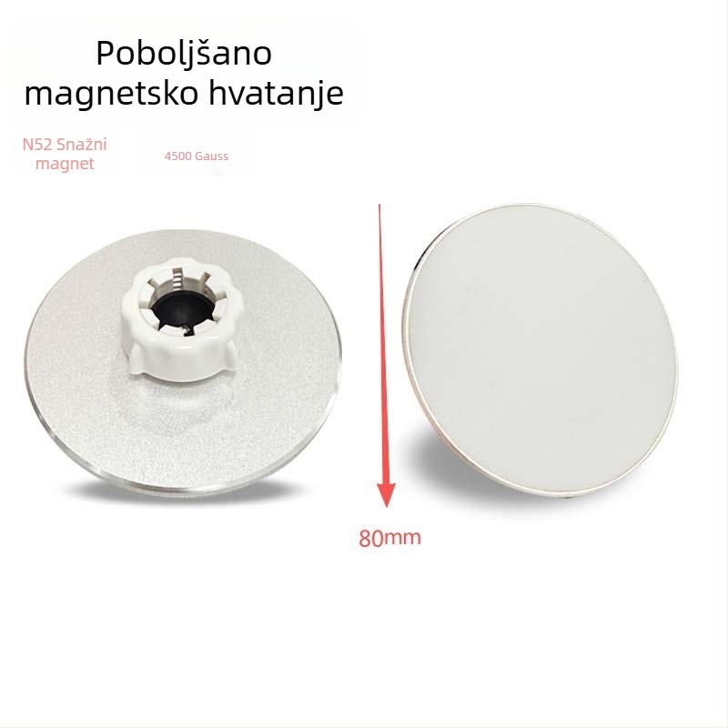 Držač za mobitel od aluminijske legure s magnetom, nosač za tablet, višenamjenski cantilever-stalak, sklopiv i pogodan za skladištenje, rotacija 360°