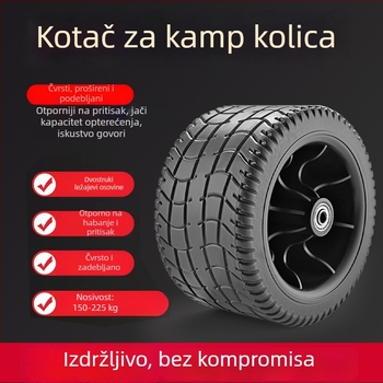 Kotači za kampiranje s ležajevima, sklopivi gumeni kotači, šire i deblje