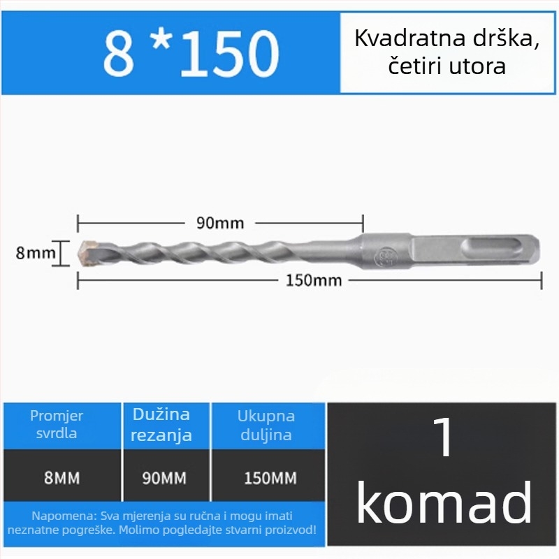 Adapter za čekić i električni odvijač, s 1/2-inčnim kvadratnim priključkom