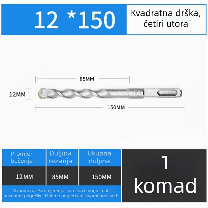 Adapter za čekić i električni odvijač, s 1/2-inčnim kvadratnim priključkom