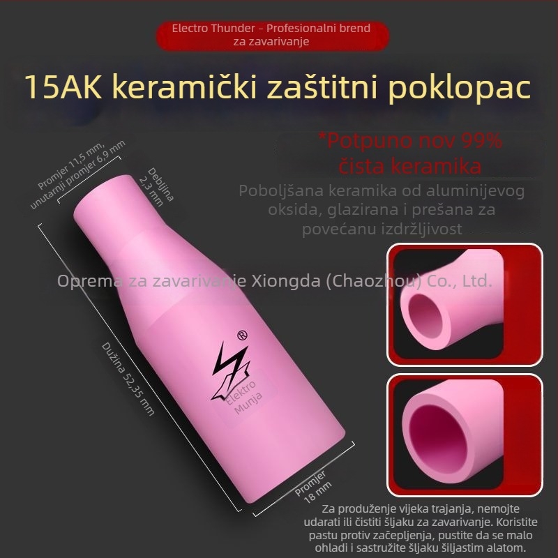 Novi keramički plinski zaštitni štitnik i mlaznica za zavarivanje 200A/350A/500A MIG pištolj – 15AK dodataka