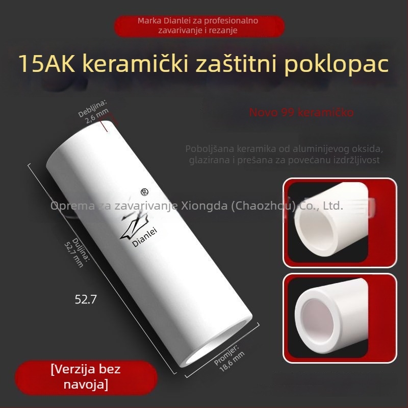 Novi keramički plinski zaštitni štitnik i mlaznica za zavarivanje 200A/350A/500A MIG pištolj – 15AK dodataka