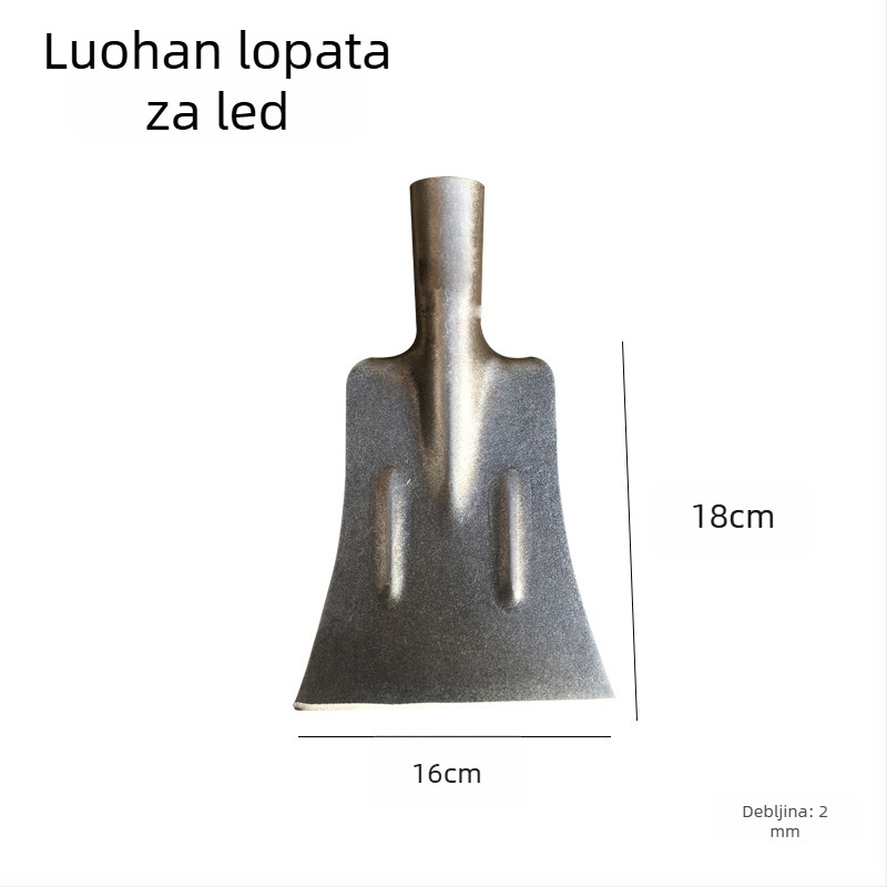 Lopata za led od mangan čelika, debla, za odleđivanje i uklanjanje snijega; velika lopata za snijeg; strugač za malter na cementnim zidovima za poljoprivrednu čišćenje