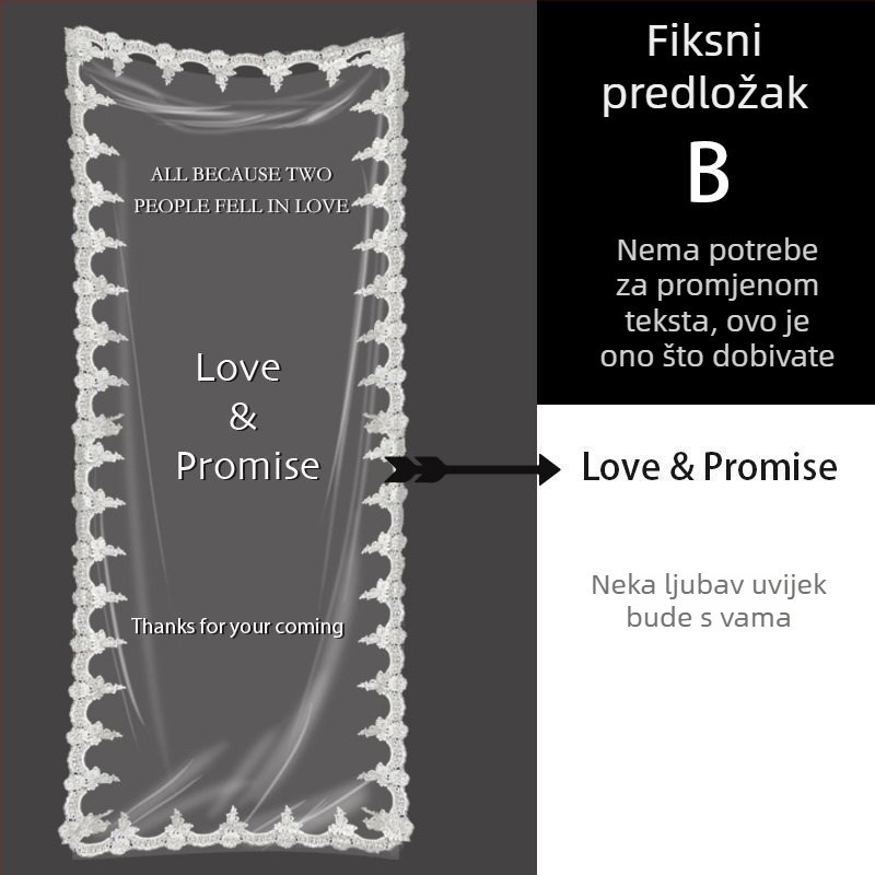 Čipkasta gazena pozadina s natpisom, viseći dobrodošlice znak, rekviziti za fotografiranje zaruka i dekoracija za check-in