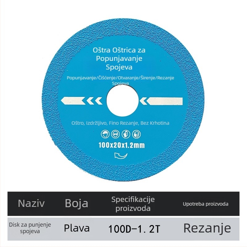 Dijamantni disk za rezanje i završnu obradu kamenih ploča te ultratankog stakla