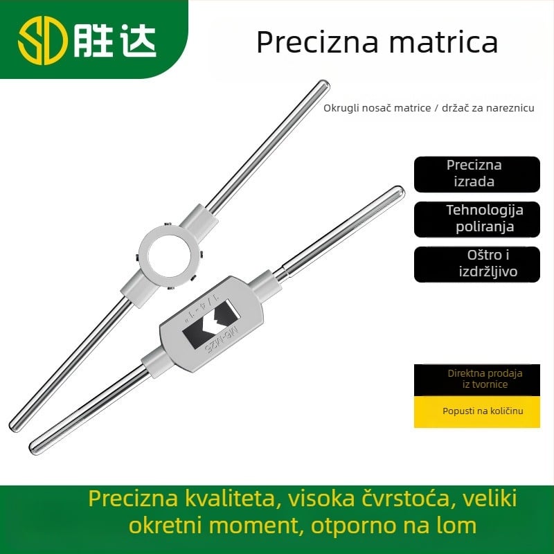 Ručni Tap and Die set – Komplet alata za navoj s prilagodljivim ključem