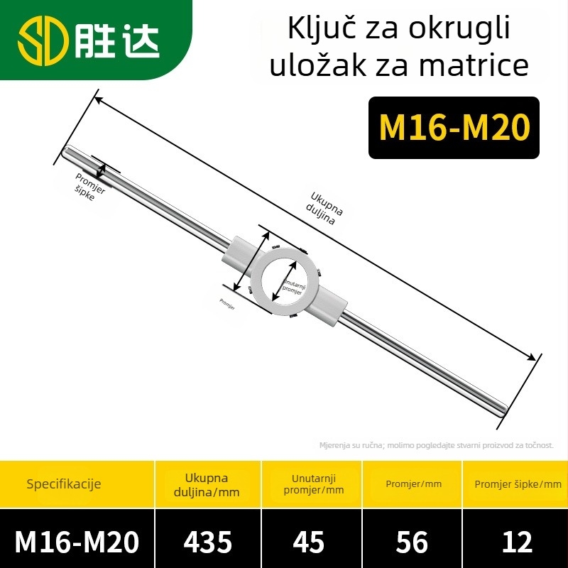 Ručni Tap and Die set – Komplet alata za navoj s prilagodljivim ključem