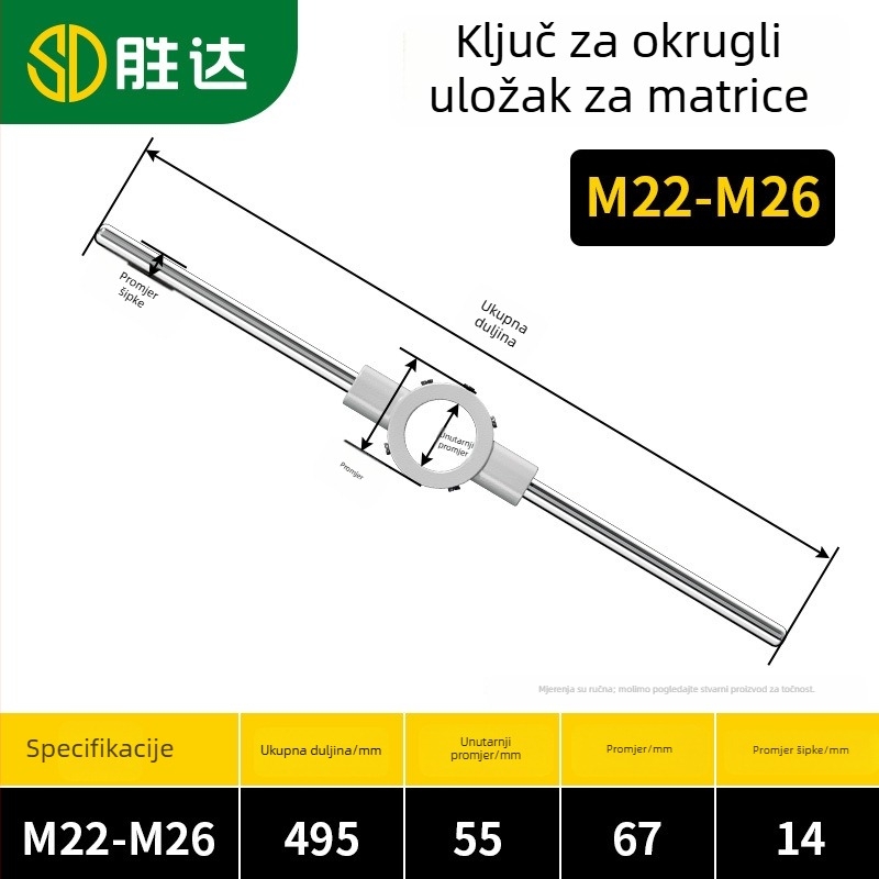 Ručni Tap and Die set – Komplet alata za navoj s prilagodljivim ključem