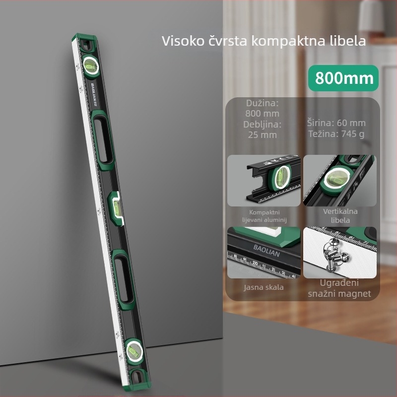 Baolian mini magnetski niveler visoke preciznosti, aluminijski legura, višefunkcionalan