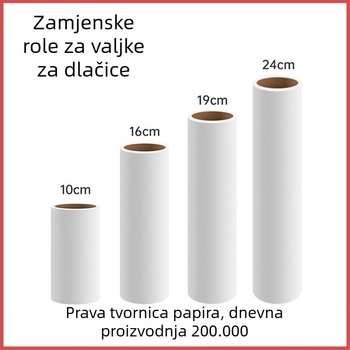 10 cm ljepive papirne role s zamjenjivim jezgrom – nagnuti valjak za prašinu i dlake