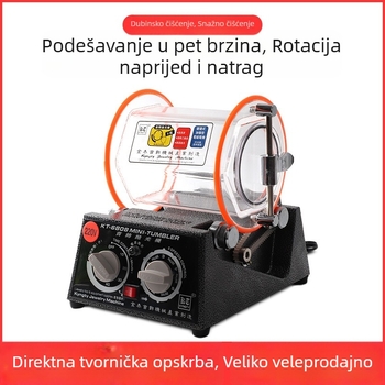 KT6808 Bubanj polirni stroj za nakit, drevne novčiće i rezbarene orahe – stolni stroj za poliranje 220V
