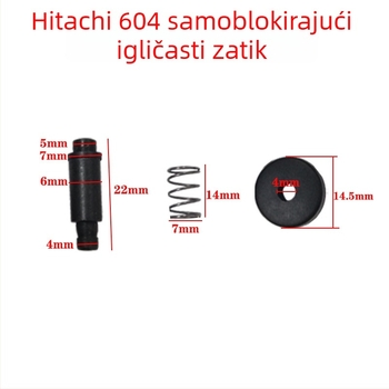 Set samozaključavajućih pinova i tipki za kućište glave kutne brusilice, kompatibilno s modelima 6-100 i 9523