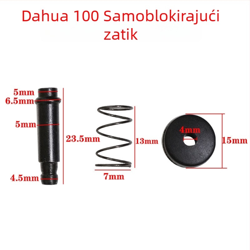 Set samozaključavajućih pinova i tipki za kućište glave kutne brusilice, kompatibilno s modelima 6-100 i 9523