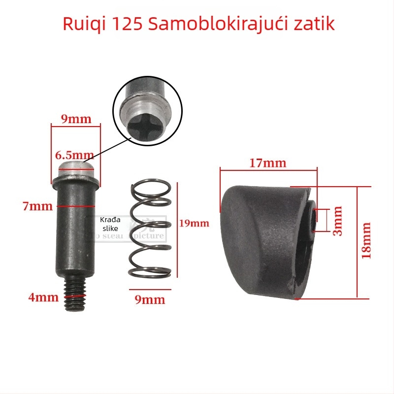 Set samozaključavajućih pinova i tipki za kućište glave kutne brusilice, kompatibilno s modelima 6-100 i 9523