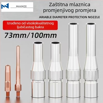 Smanjujuća mlaznica za MIG pištolj, 350A, 70 mm konusna, produžena vodljiva mlaznica
