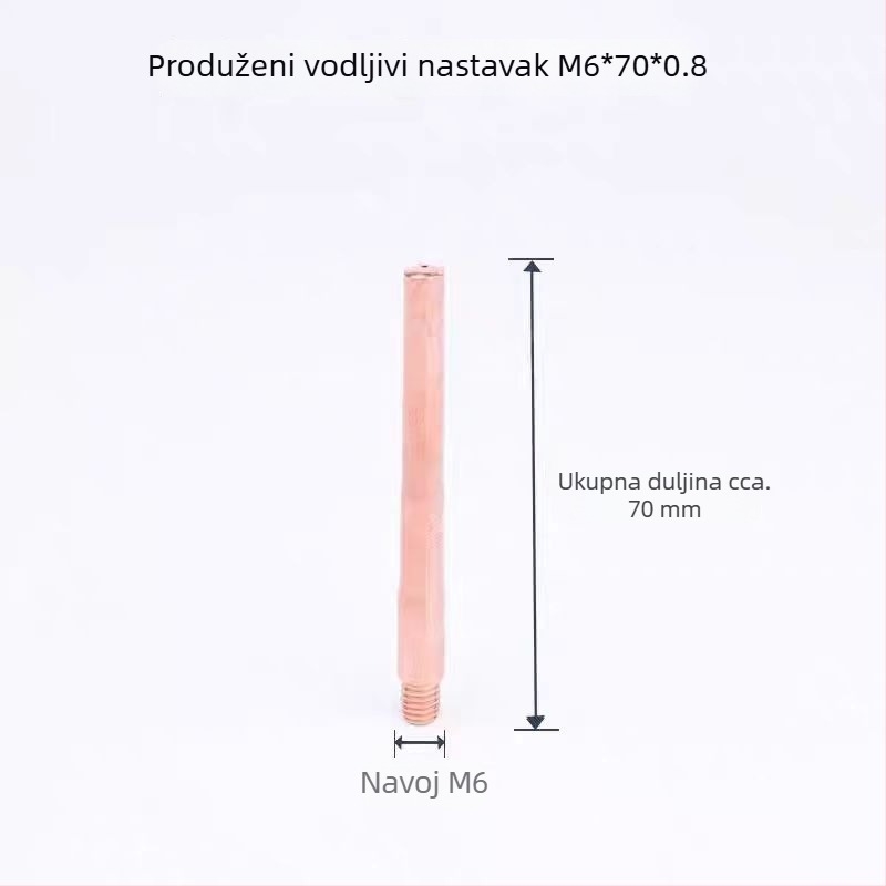 Smanjujuća mlaznica za MIG pištolj, 350A, 70 mm konusna, produžena vodljiva mlaznica