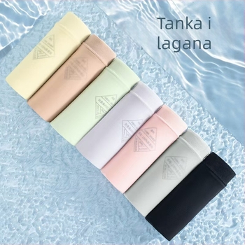 Ženske bešavne ljetne gaćice, izuzetno tanke ice silk, srednji dio struka, antibakterijska podstava od morusove svile, prozračne trokutaste gaćice