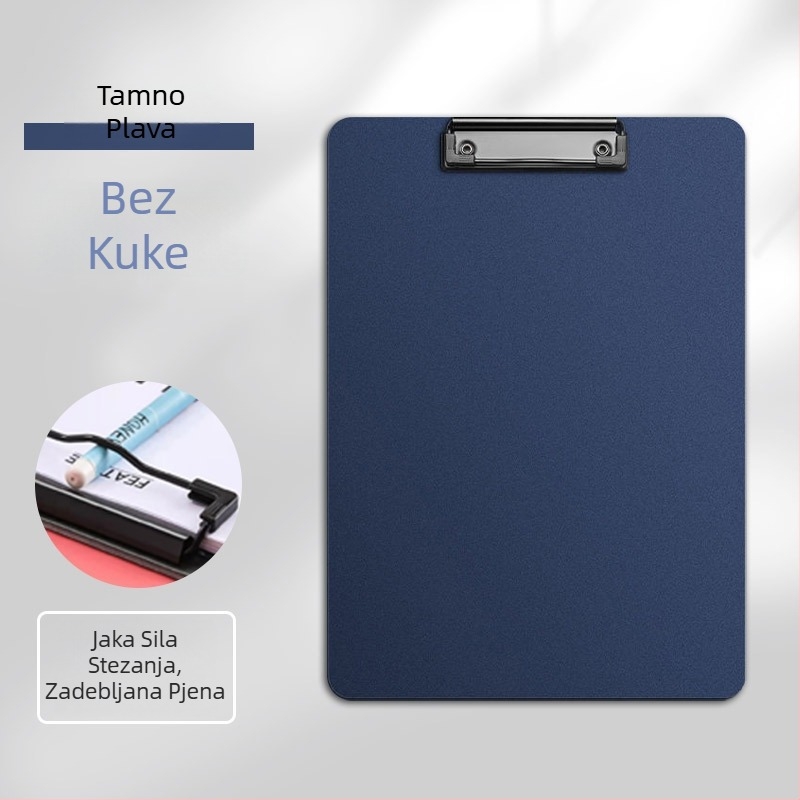 A4 snažna mapa s klipsom i pločom za pisanje, višenamjenski clipboard, tvrdi plast