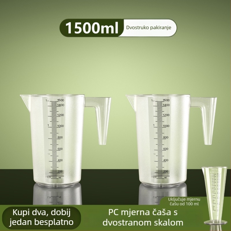 PC akrilna mjerna čaša sa skalom, plastični mjerni cilindar velikog kapaciteta za pekare i trgovine čajem s mlijekom