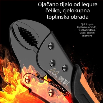 Podesive teške kliješta za stiskanje, čeljusti od legiranog čelika, maksimalno otvaranje 36 mm, za obradu drveta
