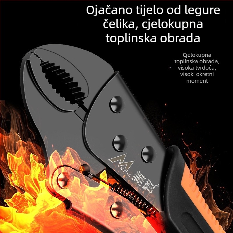 Podesive teške kliješta za stiskanje, čeljusti od legiranog čelika, maksimalno otvaranje 36 mm, za obradu drveta