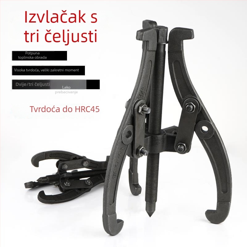Hidraulični trojzubi vučač za demontažu malih ležajeva – trokutni višenamjenski alat