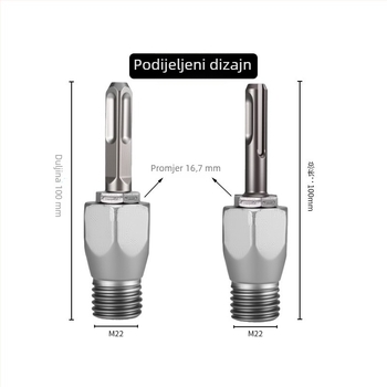 Adapter kut za bušilicu – spojnik za bušenje zida, produžena konverzijska glava