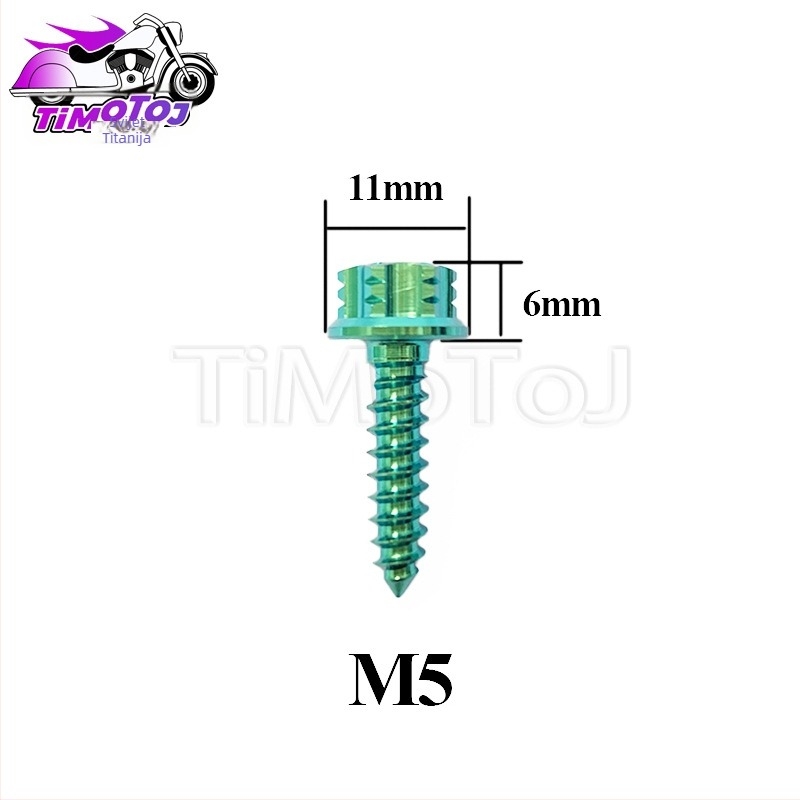 TMJ titanijeva legura samorezni vijci za metalnu ploču, M5×15/20/25 mm, TC4, modifikacije motocikla