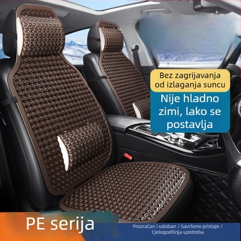 Dvoslojna prozračna i toplinski izolirana podloga za sjedalo za automobile, ekskavatore, viličare i kamione; plastična podloga za uredsku stolicu