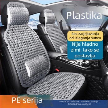 Dvoslojna prozračna i toplinski izolirana podloga za sjedalo za automobile, ekskavatore, viličare i kamione; plastična podloga za uredsku stolicu