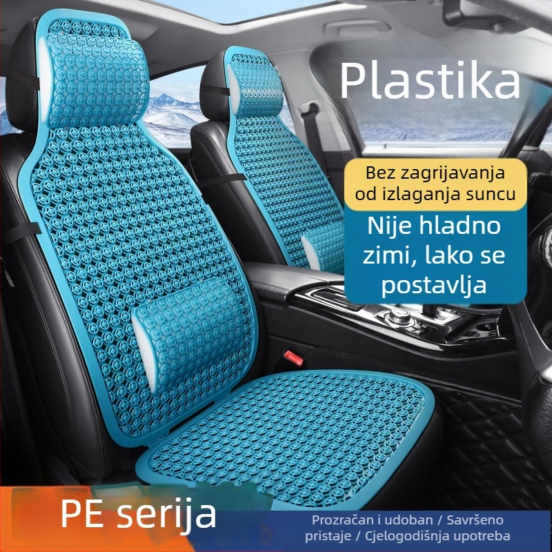 Dvoslojna prozračna i toplinski izolirana podloga za sjedalo za automobile, ekskavatore, viličare i kamione; plastična podloga za uredsku stolicu