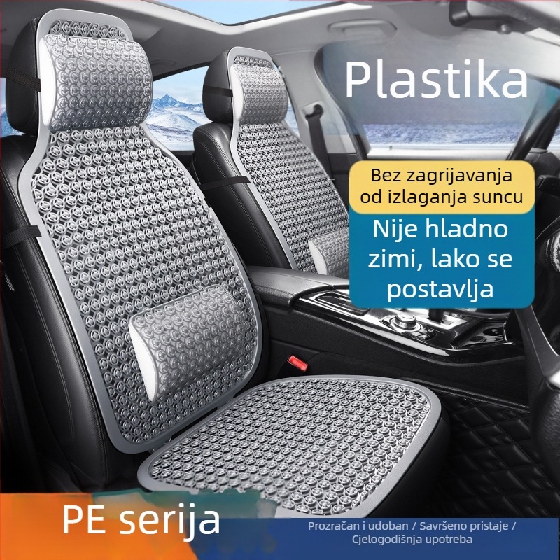 Dvoslojna prozračna i toplinski izolirana podloga za sjedalo za automobile, ekskavatore, viličare i kamione; plastična podloga za uredsku stolicu