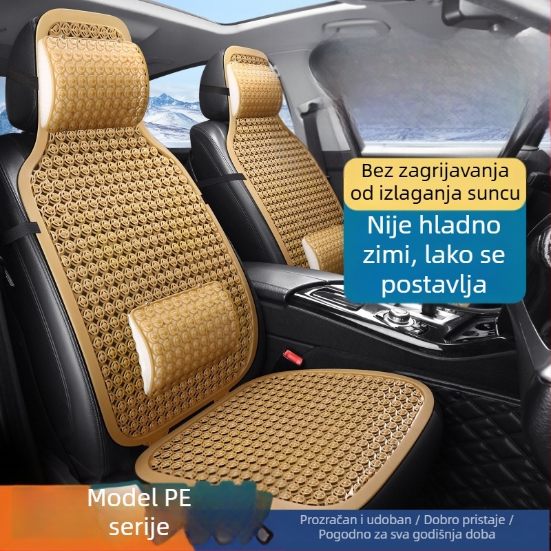 Dvoslojna prozračna i toplinski izolirana podloga za sjedalo za automobile, ekskavatore, viličare i kamione; plastična podloga za uredsku stolicu