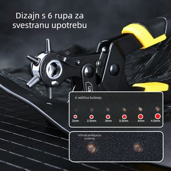 Deli teški višenamjenski alat s polugom za probijanje rupa za kaiševe i kožne proizvode