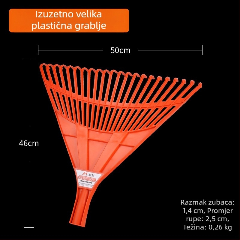 Teleskopska grablja za lišće i travu s metalnom šapom