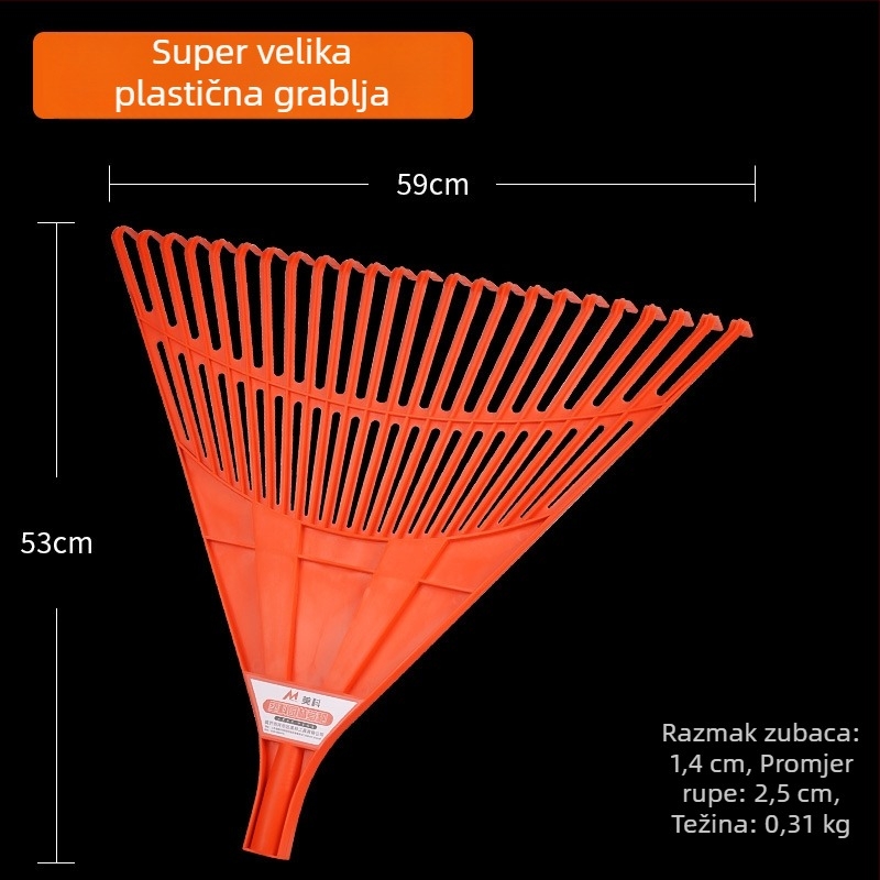 Teleskopska grablja za lišće i travu s metalnom šapom