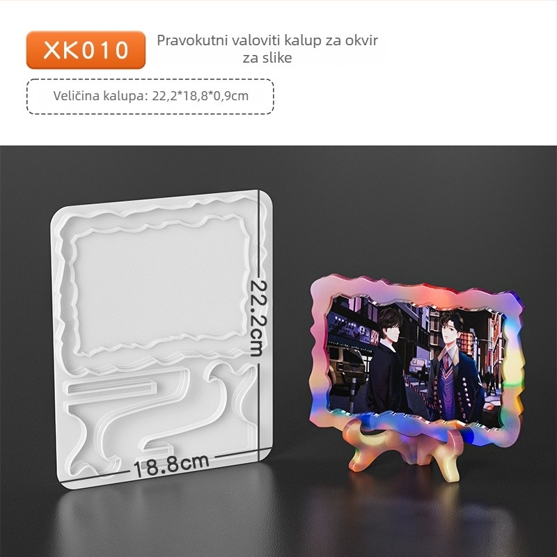 Silikonska forma za fotokutije od epoksidne smole, 17 stilova, DIY kućni dekor, držač fotografija i stolni ukras