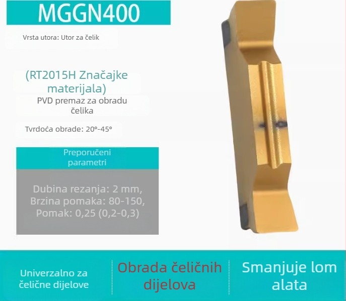 CNC ulošci za kanale MGGN200/300/400, MGMN500-T/600 – fino brušeni rezni alati