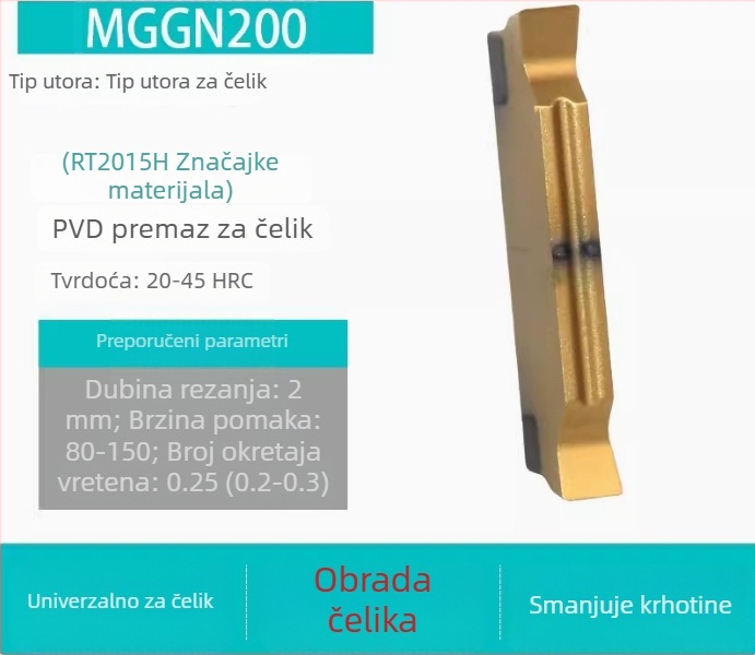 CNC ulošci za kanale MGGN200/300/400, MGMN500-T/600 – fino brušeni rezni alati