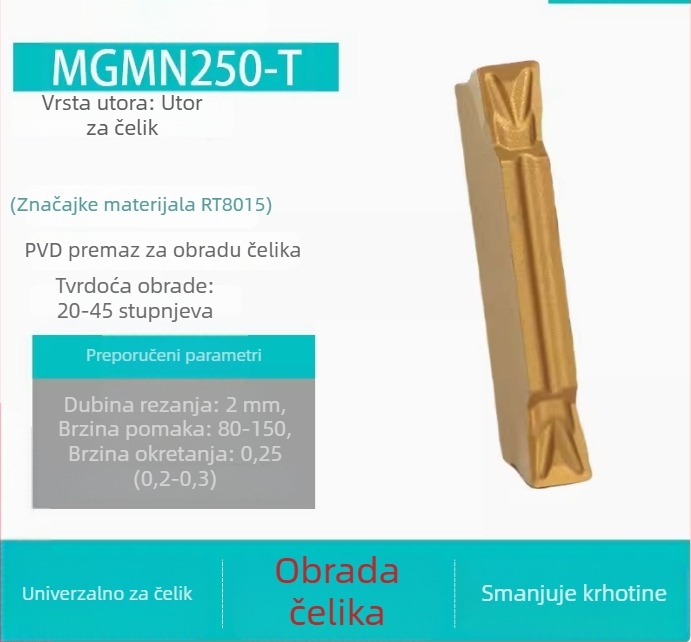 CNC ulošci za kanale MGGN200/300/400, MGMN500-T/600 – fino brušeni rezni alati