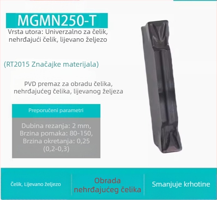 CNC ulošci za kanale MGGN200/300/400, MGMN500-T/600 – fino brušeni rezni alati