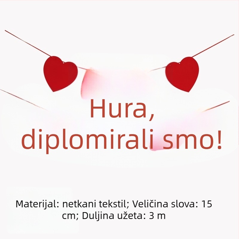 Set za završetak sezone s visećim platnima i balonima za vanjske foto rekvizite i dekoracije ceremonije u vrtiću.