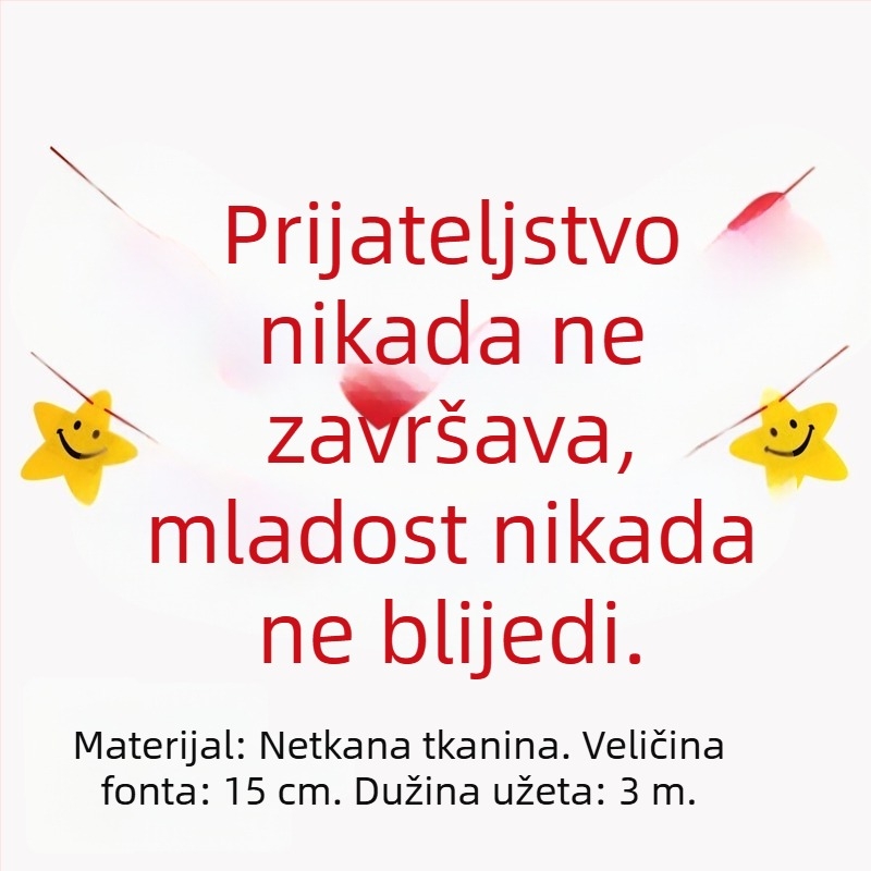 Set za završetak sezone s visećim platnima i balonima za vanjske foto rekvizite i dekoracije ceremonije u vrtiću.