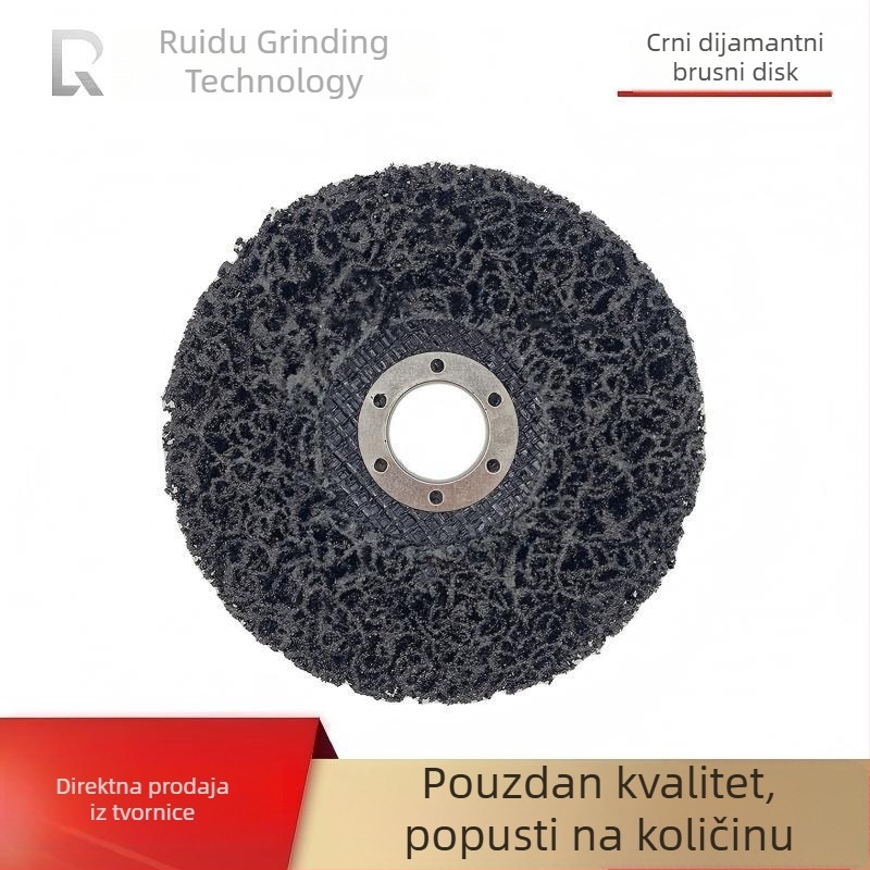 4-inčni crni dijamantni disk za brušenje za uklanjanje boje i nerđajućeg čelika; 5-inčni polirajući kotač od najlonskih vlakana