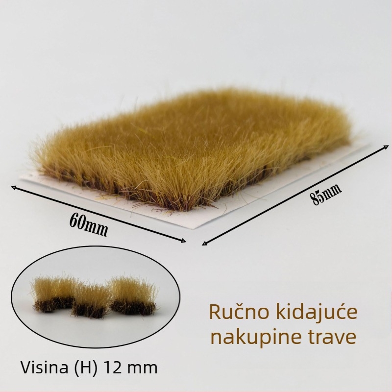 12 mm umjetne travne grudice za diorame: željezničke scene i modeli automobila
